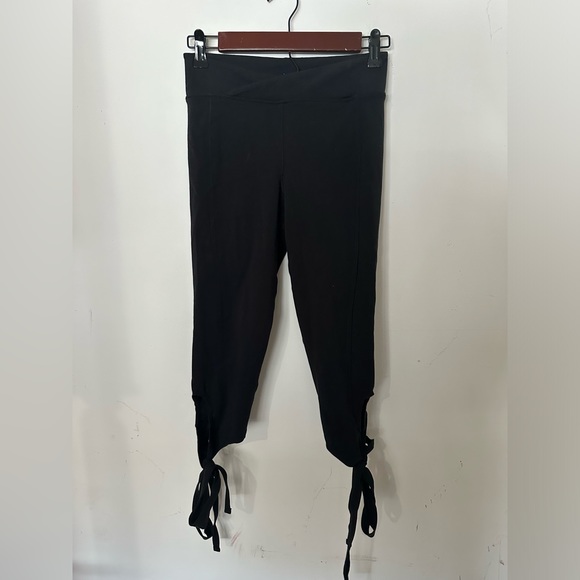 FP Movement by Free People Pants - Free People Black Capri Leggings Keyhole and Tie On Sides